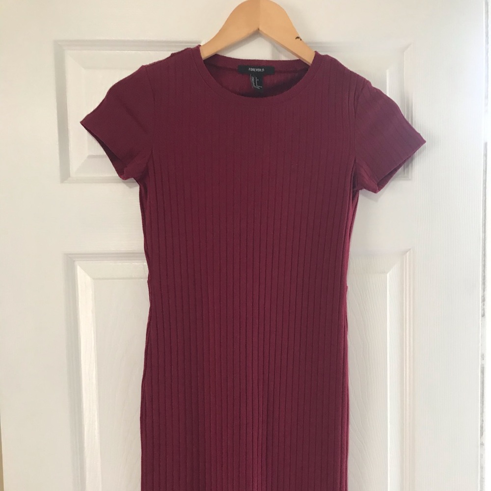 Forever 21 Beautiful Burgundy Mini Dress